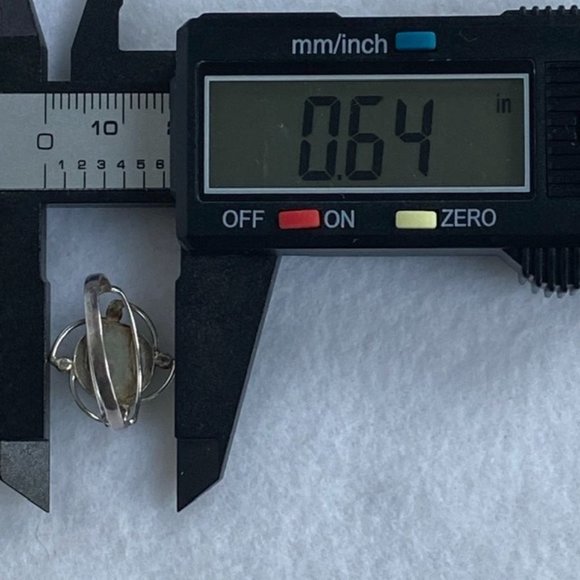 Sterling Silver 925 Faux Turquoise Modern Ring Floral Pinwheel Size 7 Openwork - Picture 9 of 10